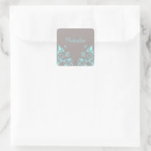Aqua Butterfly Floral Stickers (Tas)