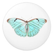 Aqua Butterfly Keramische Knop (Voorkant)