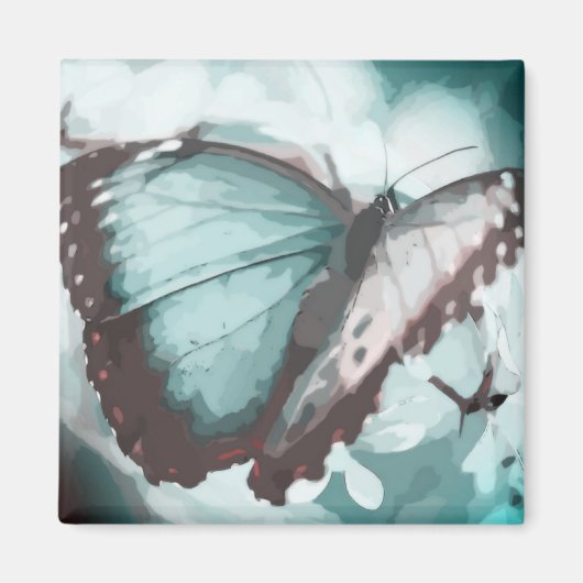  Aqua Butterfly Magneet (Voorkant)