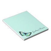 Aqua Butterfly Notitieblok (Schuin)