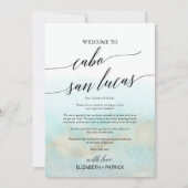 Aqua Cabo San Lucas Welkomstbrief & Reisroute (Voorkant)