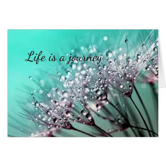 Aqua Cactus Bonsai Bloom Any Occasion Kaart (Voorkant Horizontaal)