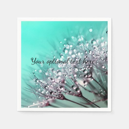 Aqua Cactus Bonsai Bloom Paper Bord Servet (Voorkant)