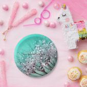 Aqua Cactus Bonsai Bloom Paper Borden Papieren Bordje (Feest)