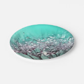 Aqua Cactus Bonsai Bloom Paper Borden Papieren Bordje (Gekanteld)