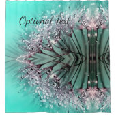 Aqua Cactus Bonsai Bloom Shower Curtain Douchegordijn (Voorkant)