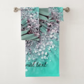 Aqua Cactus Bonsai Deluxe Towel Set Bad Handdoek (Insitu)