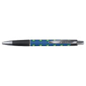 Aqua Cactus Flower Kaleidoscope Effect Pen (Achterkant)