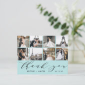 Aqua Calligrafiescript 8 Foto Dank u Briefkaart