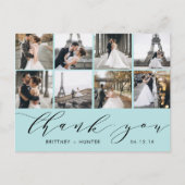 Aqua Calligrafiescript 8 Foto Dank u Briefkaart