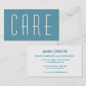 Aqua CAREGIVER Simple Style V41 Visitekaartje (Voorkant / Achterkant)