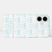 Aqua Case-Mate iPhone Case (Achterkant (horizontaal))