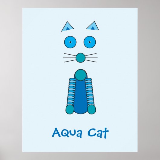 Aqua CAT Poster (Voorkant)