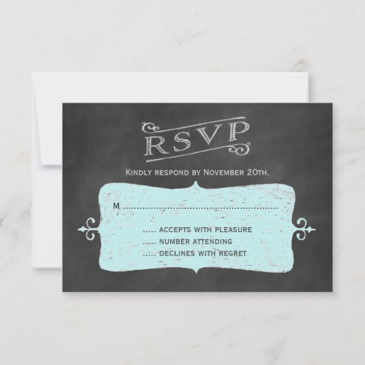 Aqua Chalk RSVP (Achterkant)