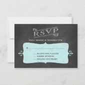 Aqua Chalk RSVP Kaartje (Achterkant)