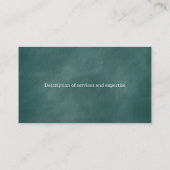 Aqua Chalkboard Teacher Tutor Visitekaartje (Achterkant)