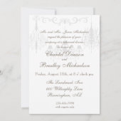 Aqua Chandelier Rehearsal Dinner Card Kaart (Achterkant)