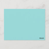 Aqua Chandelier Table Number Briefkaart (Achterkant)
