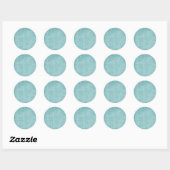 Aqua Chenille Ronde Sticker (Vel)