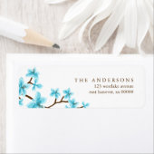 Aqua Cherry Blossom Etiket (Insitu)