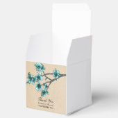 Aqua  Cherry Blossom Favor Boxes Bedankdoosjes (Geopend)