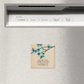 Aqua  Cherry Blossom Save the Date Magnet (Insitu (Vaatwasser))