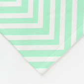 Aqua Chevron Aangepersonaliseerd monogram Fleece Deken (Hoek)