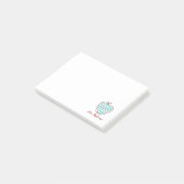 Aqua Chevron Apple Teacher Post-it Notes (Schuin)