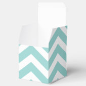 Aqua Chevron Box Bedankdoosjes (Geopend)