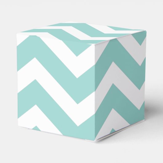 Aqua Chevron Box Bedankdoosjes (Achterkant)