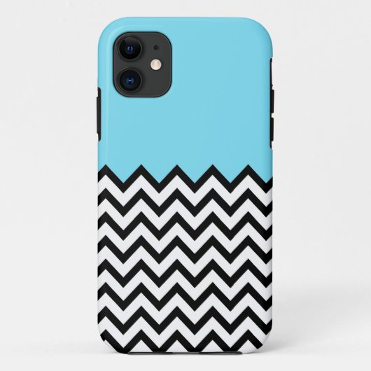 Aqua Chevron Colour Block Pattern iPhone 5 Hoesje (Achterkant)
