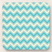 Aqua Chevron Onderzetter (Voorkant)