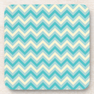 Aqua Chevron Onderzetter