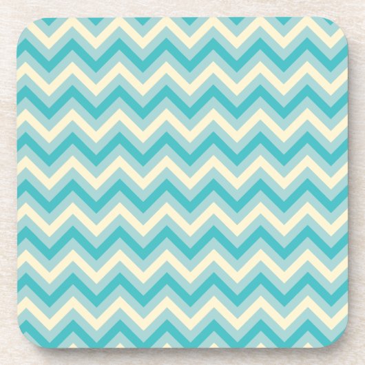 Aqua Chevron Onderzetter (Voorkant)