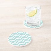 Aqua Chevron Onderzetters (Zijkant)