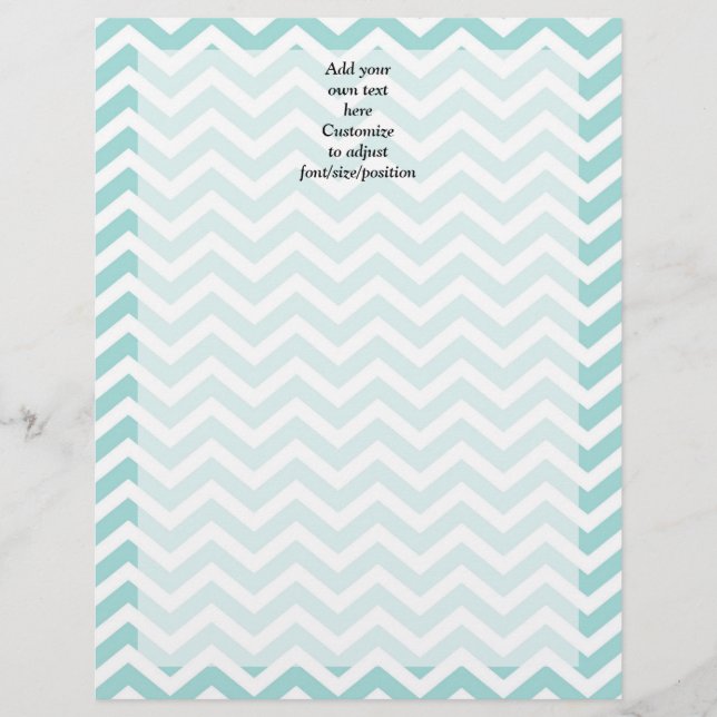 Aqua chevron patroon (Voorkant)