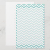 Aqua chevron patroon briefpapier (Voorkant / Achterkant)