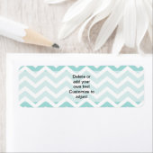 Aqua chevron patroon etiket (Insitu)