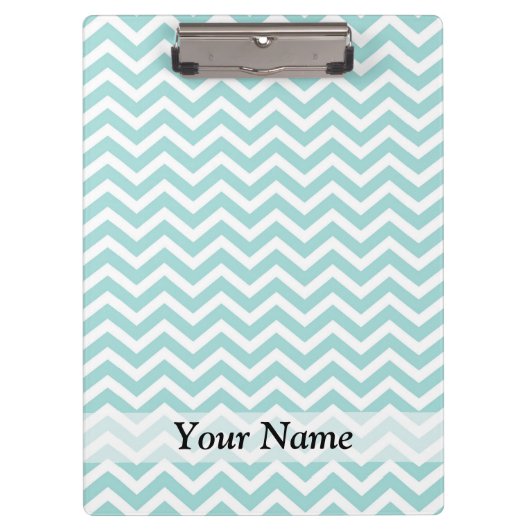 Aqua chevron patroon klembord (Voorkant)