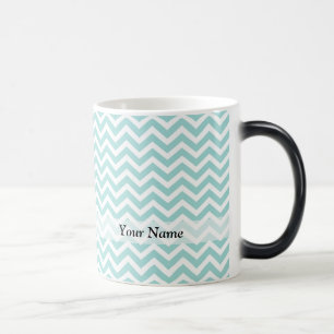 Aqua chevron-patroon magische mok