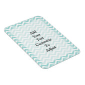 Aqua chevron patroon magneet (Rechterzijde)
