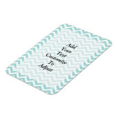 Aqua chevron patroon magneet (Linkerzijde)