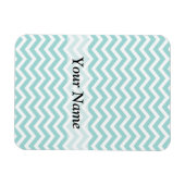 Aqua chevron patroon magneet (Horizontaal)