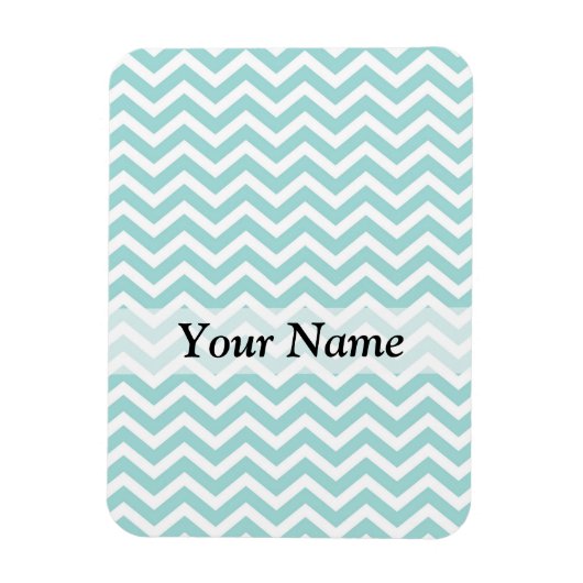 Aqua chevron patroon magneet (Verticaal)