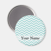 Aqua chevron patroon magneet (Voorkant / Achterkant)