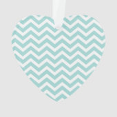 Aqua chevron patroon ornament (achterkant)