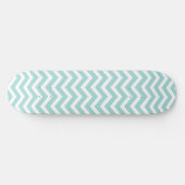 Aqua chevron patroon persoonlijk skateboard (Horizontaal)