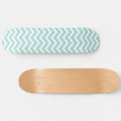 Aqua chevron patroon persoonlijk skateboard (Horizontaal)