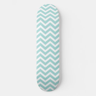 Aqua chevron patroon persoonlijk skateboard