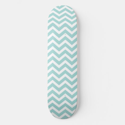 Aqua chevron patroon persoonlijk skateboard (Voorkant)
